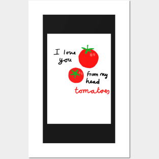Tomato Valentine Pun Posters and Art